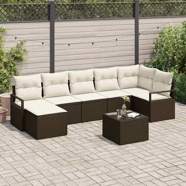 Tuin Sofa Set 7 Pcs Poly Riet