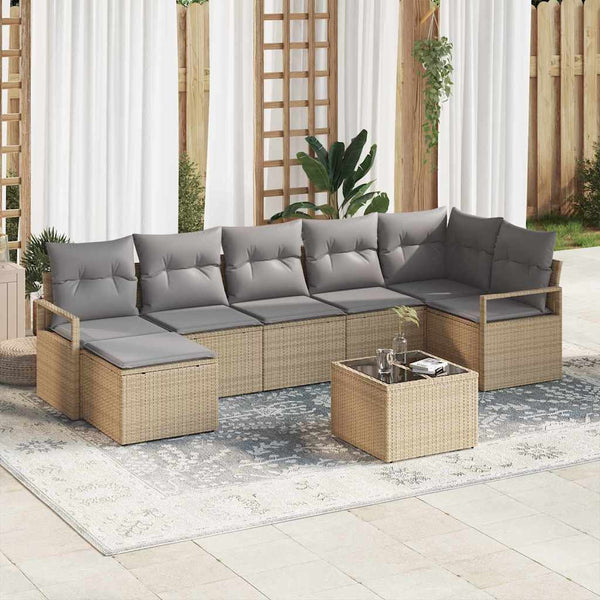 Tuin Sofa Set 7 Pcs Poly Riet