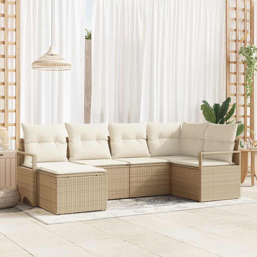 Tuin Sofa Set 7 Pcs Poly Riet
