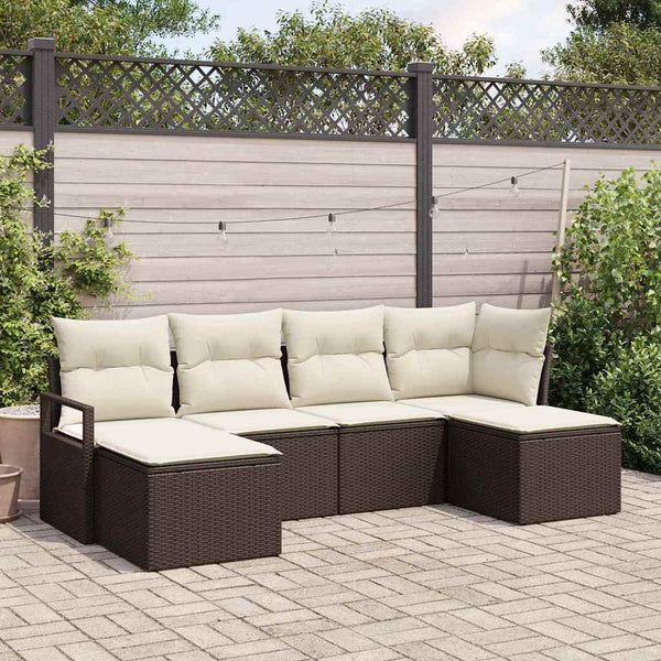Tuin Sofa Set 6 Pcs Poly Riet