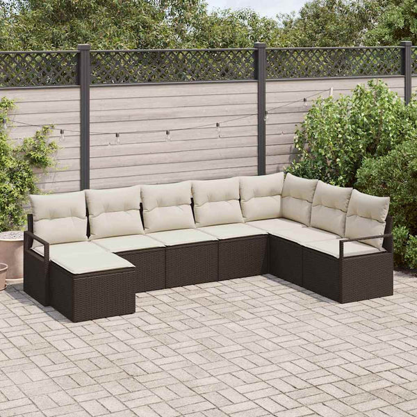 Tuin Sofa Set 8 Pcs Poly Riet