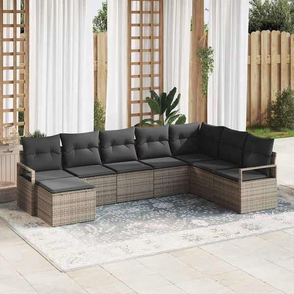 Tuin Sofa Set 8 Pcs Poly Riet