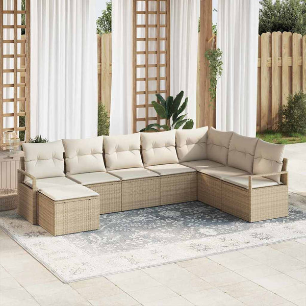 Tuin Sofa Set 8 Pcs Poly Riet