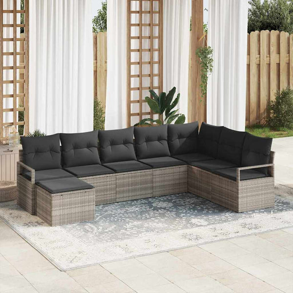 Tuin Sofa Set 8 Pcs Poly Riet