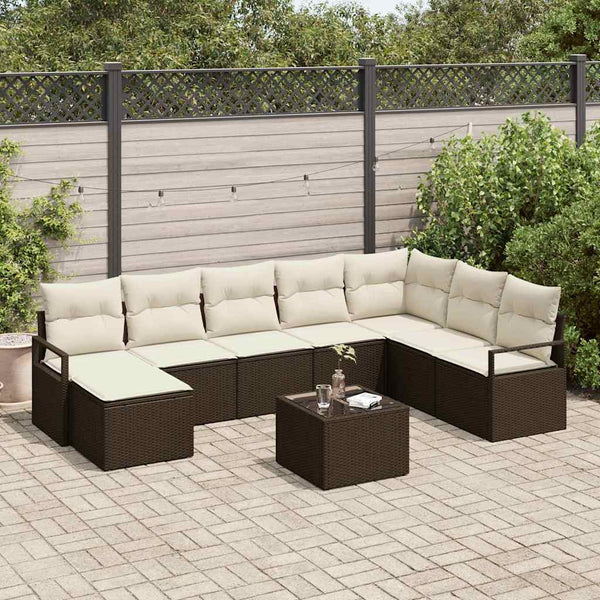 Tuin Sofa Set 8 Pcs Poly Riet
