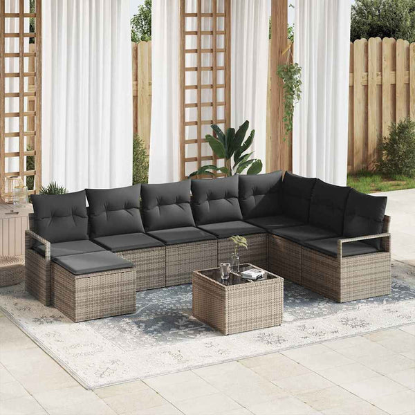Tuin Sofa Set 8 Pcs Poly Riet