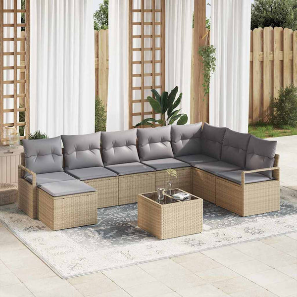 Tuin Sofa Set 8 Pcs Poly Riet