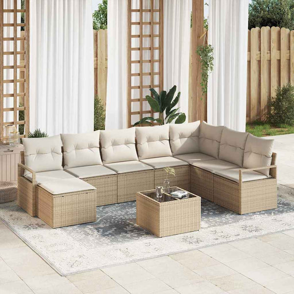 Tuin Sofa Set 8 Pcs Poly Riet