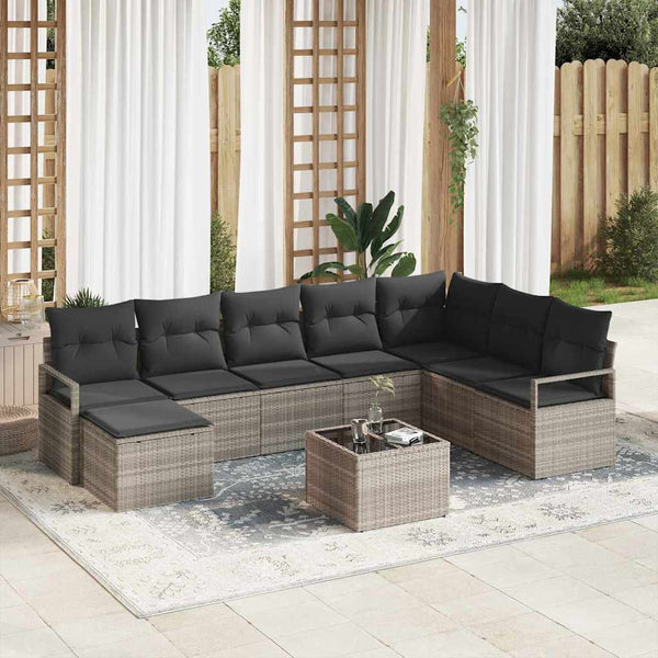 Tuin Sofa Set 8 Pcs Poly Riet