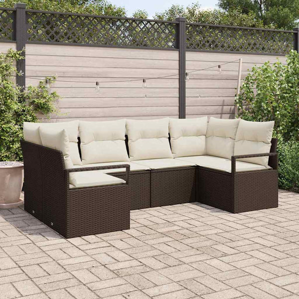 Tuin Sofa Set 6 Pcs Poly Riet