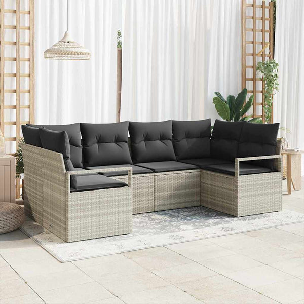 Tuin Sofa Set 6 Pcs Poly Riet