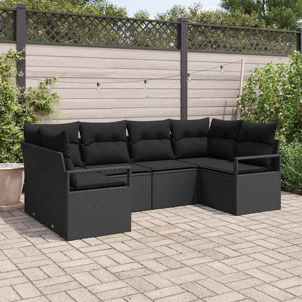 Tuin Sofa Set 6 Pcs Poly Riet