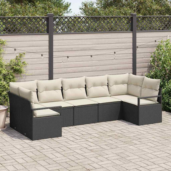 Tuin Sofa Set 7 Pcs Poly Riet