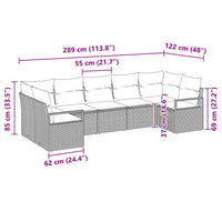 Tuin Sofa Set 7 Pcs Poly Riet