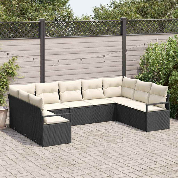 Tuin Sofa Set 9 Pcs Poly Riet