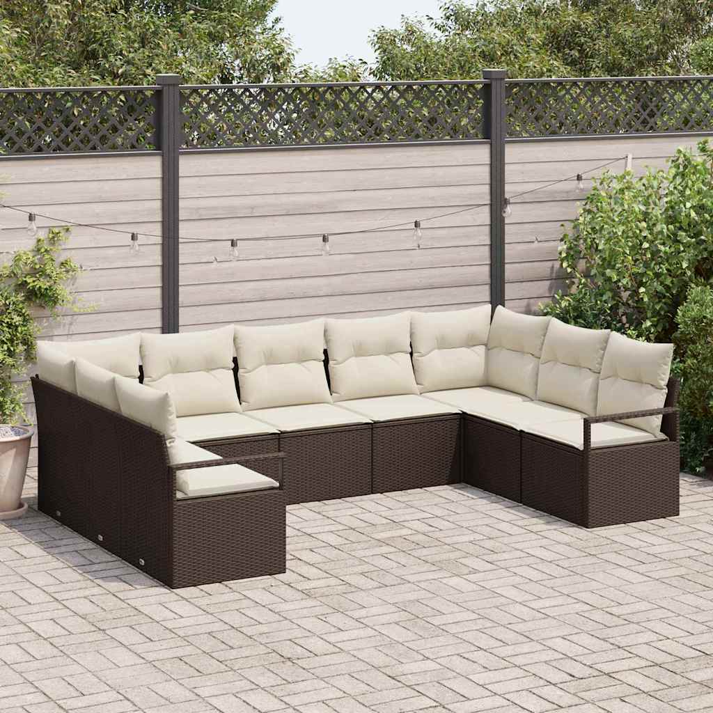 Tuin Sofa Set 9 Pcs Poly Riet