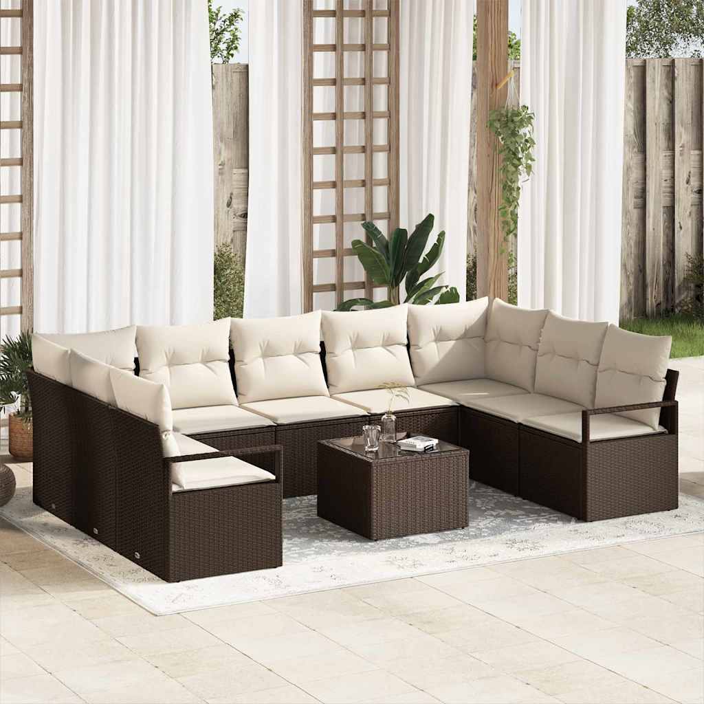 Tuin Sofa Set 9 Pcs Poly Riet