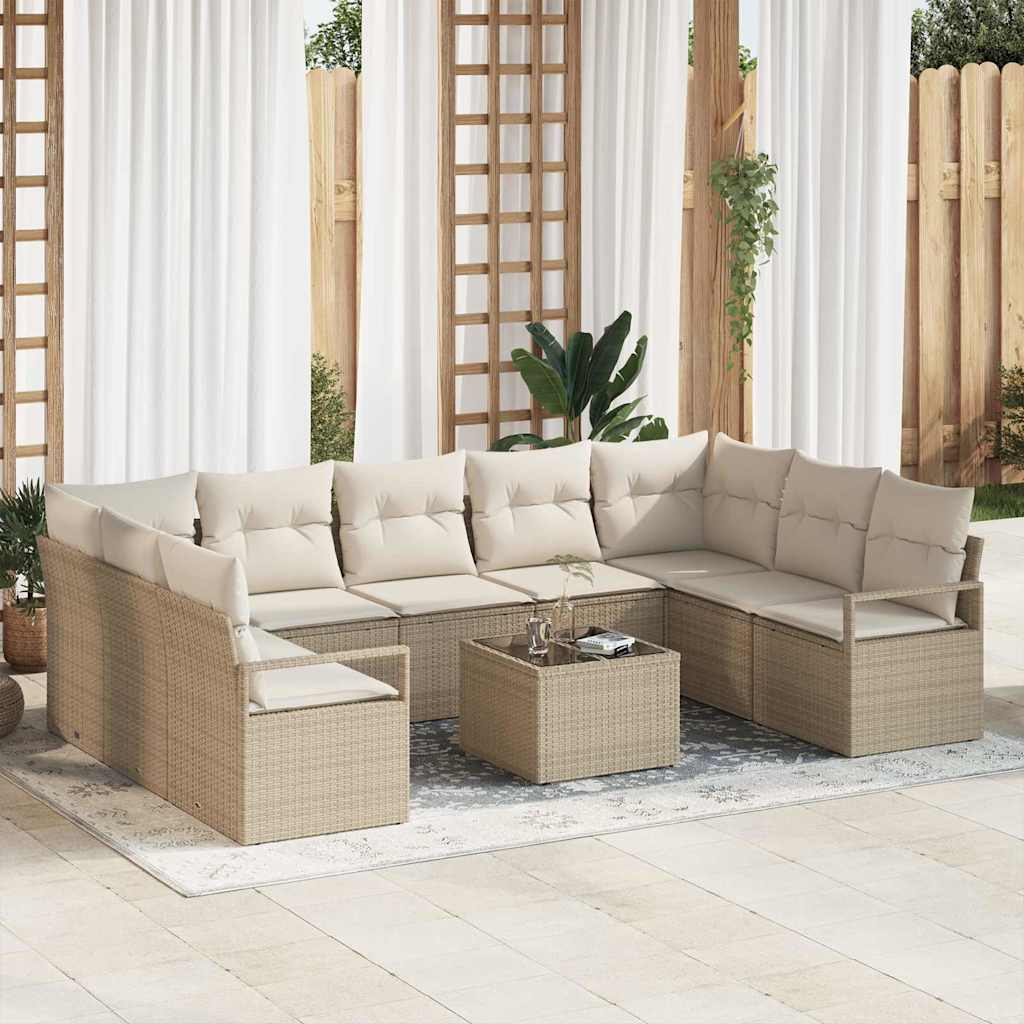 Tuin Sofa Set 9 Pcs Poly Riet