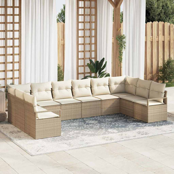 Tuin Sofa Set 10 Pcs Poly Riet
