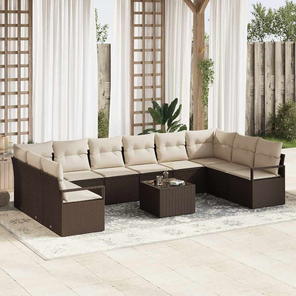 Tuin Sofa Set 10 Pcs Poly Riet