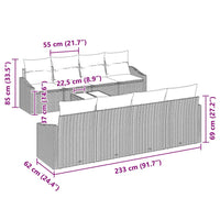 Tuin Sofa Set Met Kussen 9 Pcs 55 X 55 X 37 Cm