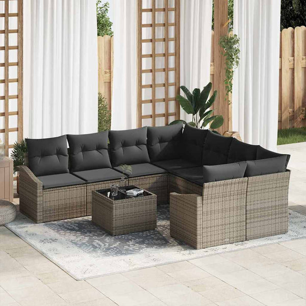 Tuin Sofa Set Met Kussen Met Opslag 9 Pcs 55 X 55 X 37 Cm
