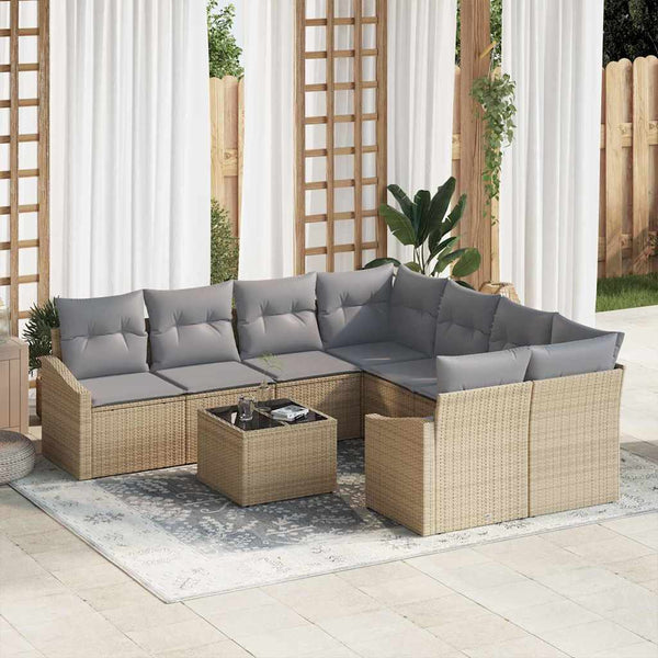 Tuin Sofa Set Met Kussen Met Opslag 9 Pcs 55 X 55 X 37 Cm