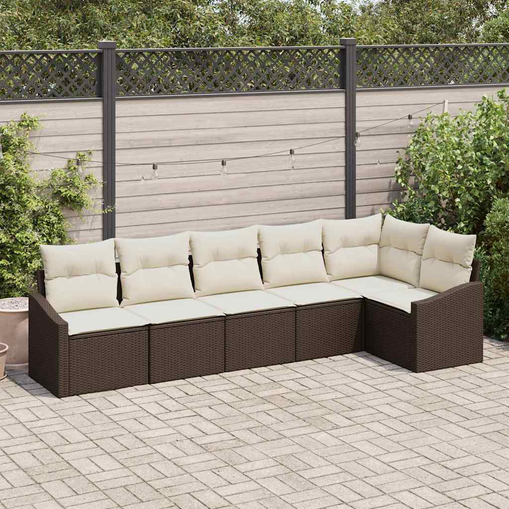Tuin Sofa Set 6 Pcs Poly Riet