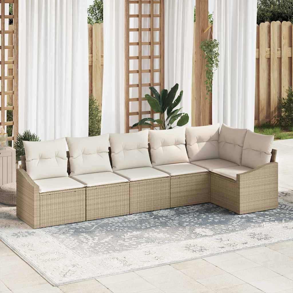 Tuin Sofa Set 6 Pcs Poly Riet
