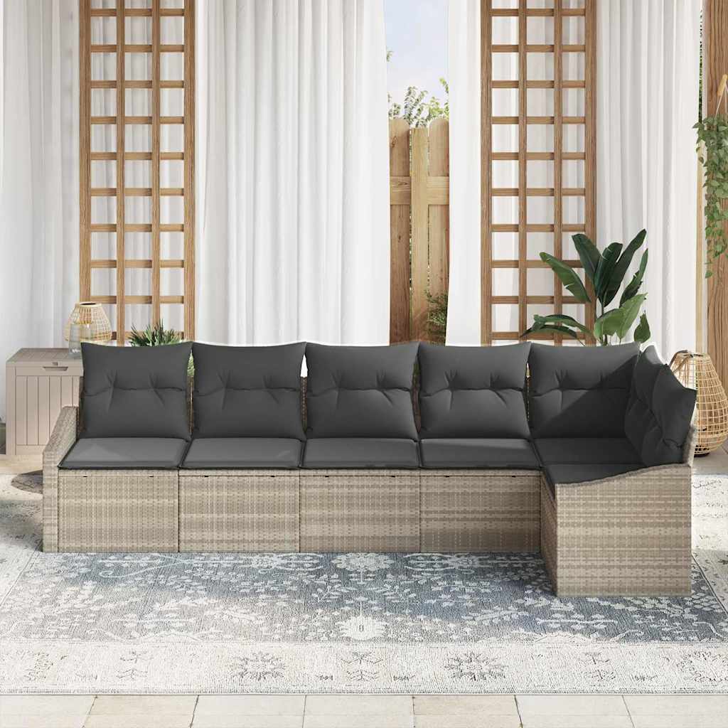 Tuin Sofa Set 6 Pcs Poly Riet