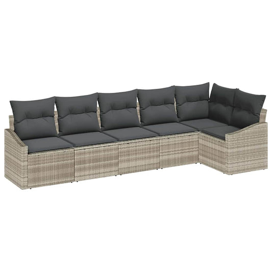 Tuin Sofa Set 6 Pcs Poly Riet