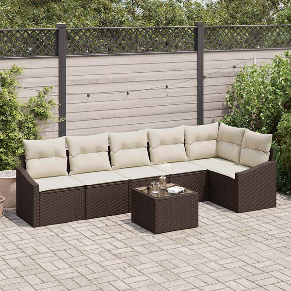 Tuin Sofa Set 6 Pcs Poly Riet