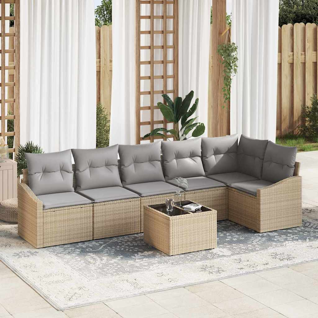 Tuin Sofa Set 6 Pcs Poly Riet