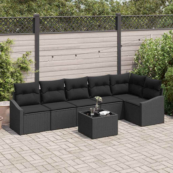 Tuin Sofa Set 6 Pcs Poly Riet