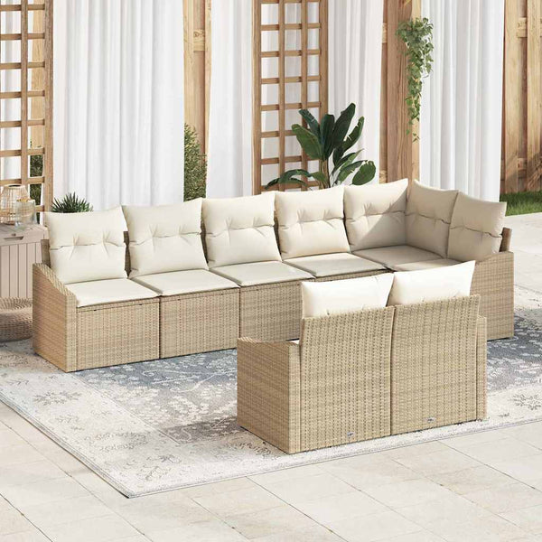 Tuin Sofa Set 9 Pcs Poly Riet