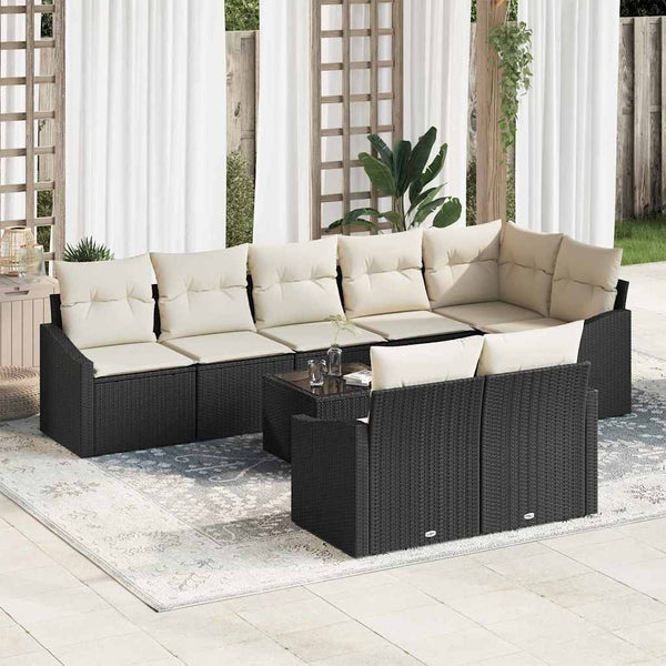 Tuin Sofa Set 9 Pcs Poly Riet