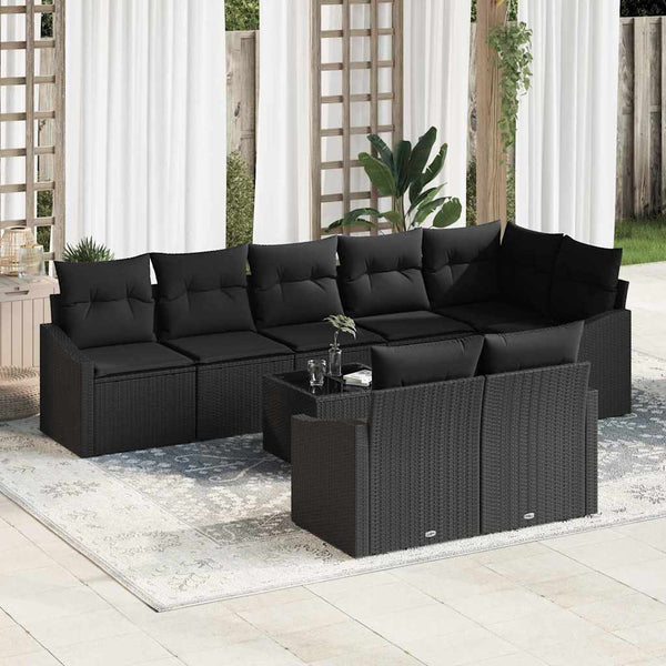 Tuin Sofa Set 9 Pcs Poly Riet