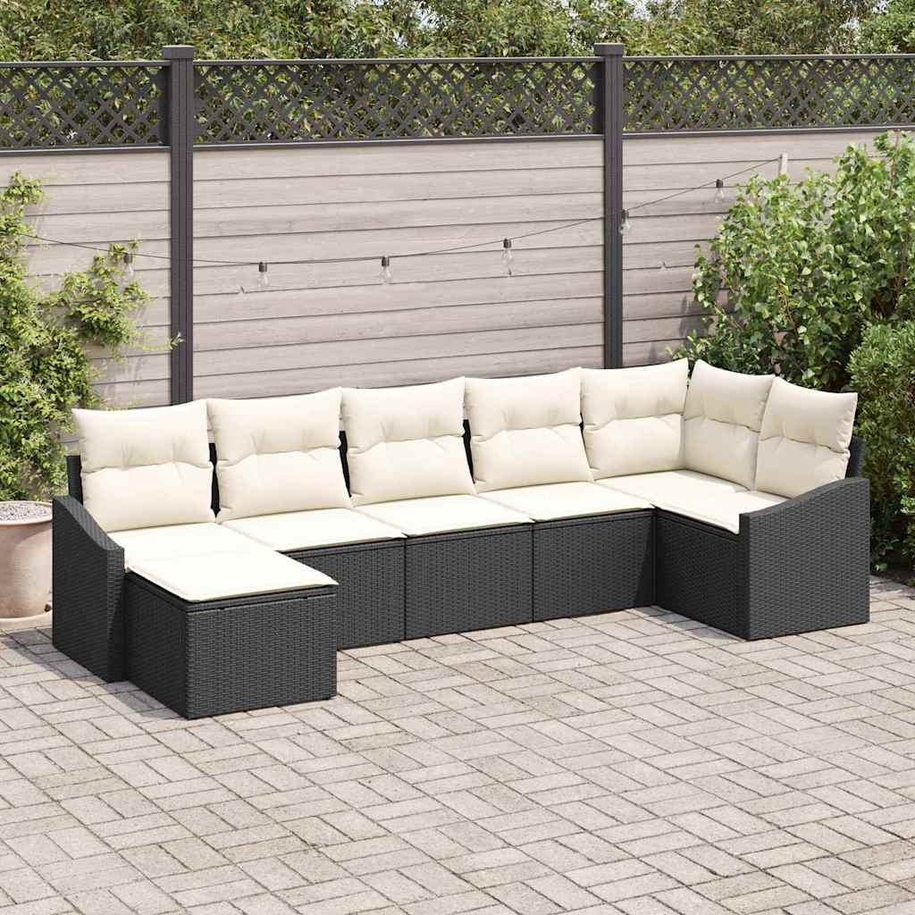 Tuin Sofa Set 7 Pcs Poly Riet