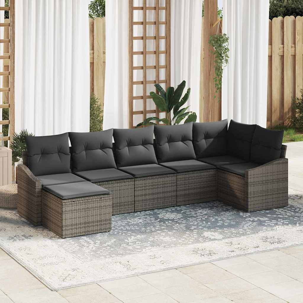 Tuin Sofa Set 7 Pcs Poly Riet