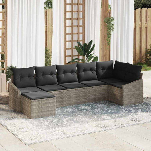 Tuin Sofa Set 7 Pcs Poly Riet