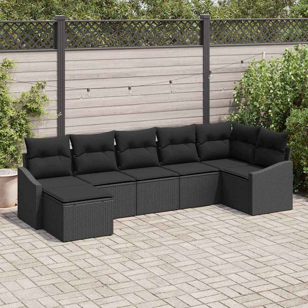 Tuin Sofa Set 7 Pcs Poly Riet