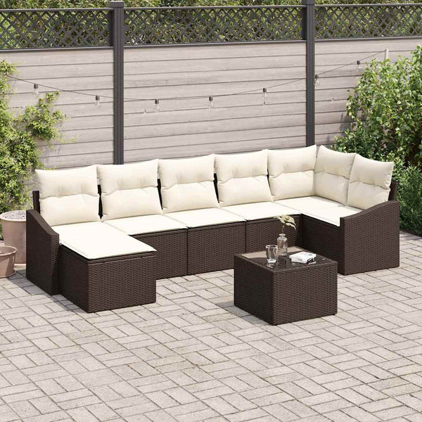 Tuin Sofa Set 7 Pcs Poly Riet