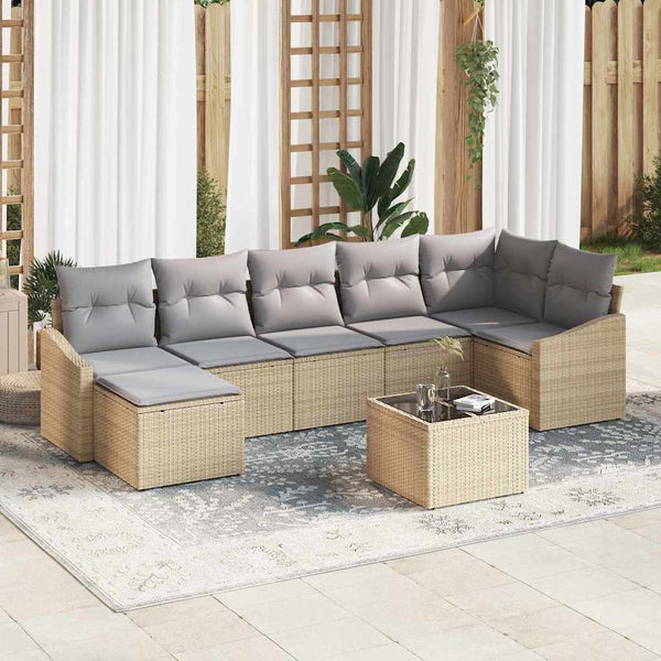 Tuin Sofa Set 7 Pcs Poly Riet