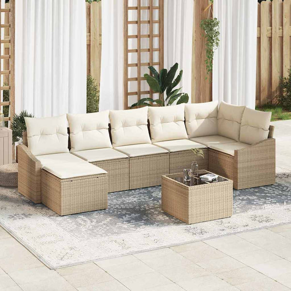 Tuin Sofa Set 7 Pcs Poly Riet