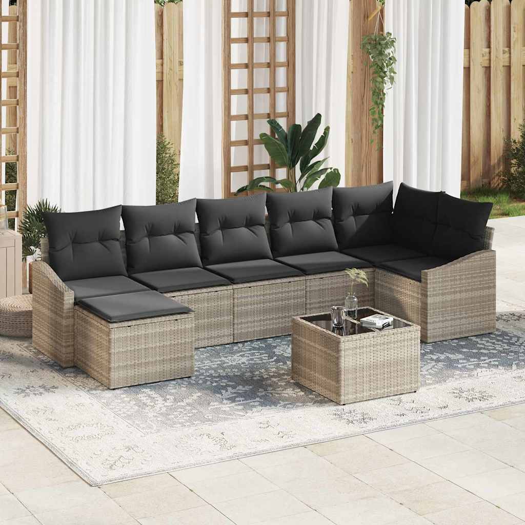 Tuin Sofa Set 7 Pcs Poly Riet