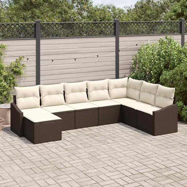 Tuin Sofa Set 8 Pcs Poly Riet