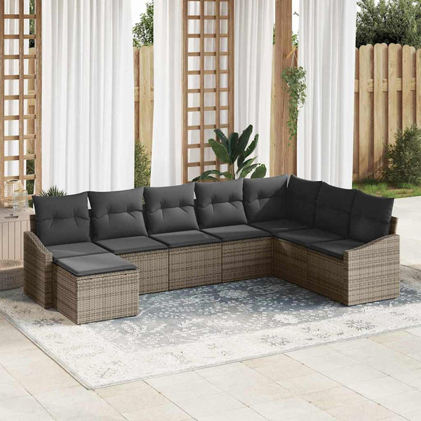 Tuin Sofa Set 8 Pcs Poly Riet