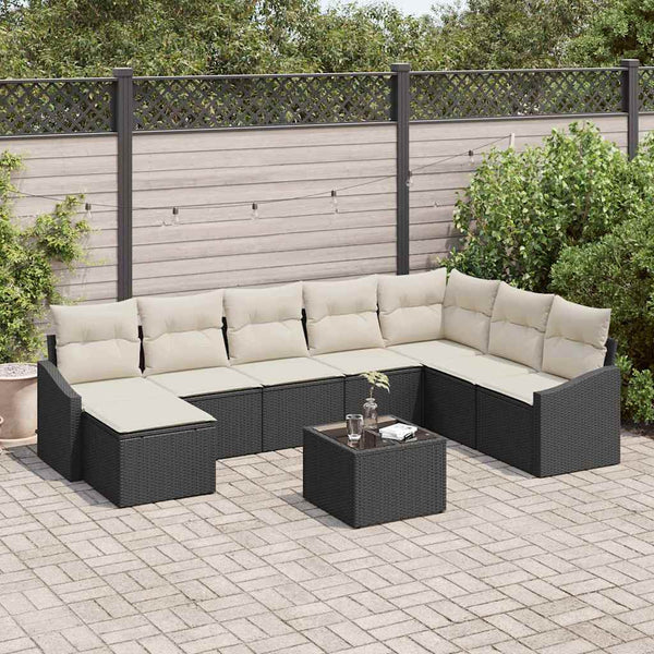 Tuin Sofa Set 8 Pcs Poly Riet