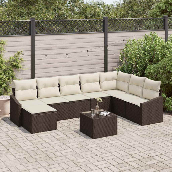 Tuin Sofa Set 8 Pcs Poly Riet