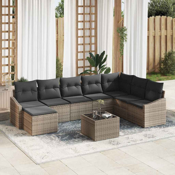Tuin Sofa Set 8 Pcs Poly Riet